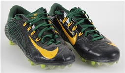 2014 Ha Ha Clinton-Dix Green Bay Packers Nike Game Worn Cleats (MEARS LOA / Pepper Burruss Collection) Rookie Season