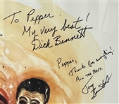1995 Dick Bennett & Tony Bennett UW Green Bay Signed 34x43 Framed Print (Pepper Burruss Collection)(JSA)
