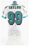 2000 Jason Taylor Miami Dolphins Game Worn Road Jersey (MEARS A5)