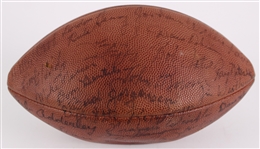 1969 Green Bay Packers Team Signed ONFL Rozelle Game Used Football Presented to Fred Carr w/ 30 Signatures Including Bart Starr, Ray Nitschke & More (MEARS LOA / JSA / Pepper Burruss Collection)