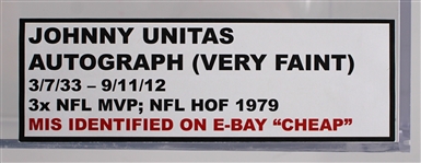 1980's Johnny Unitas Baltimore Colts Signed ONFL Rozelle Football (JSA / Pepper Burruss Collection) Heavily Faded