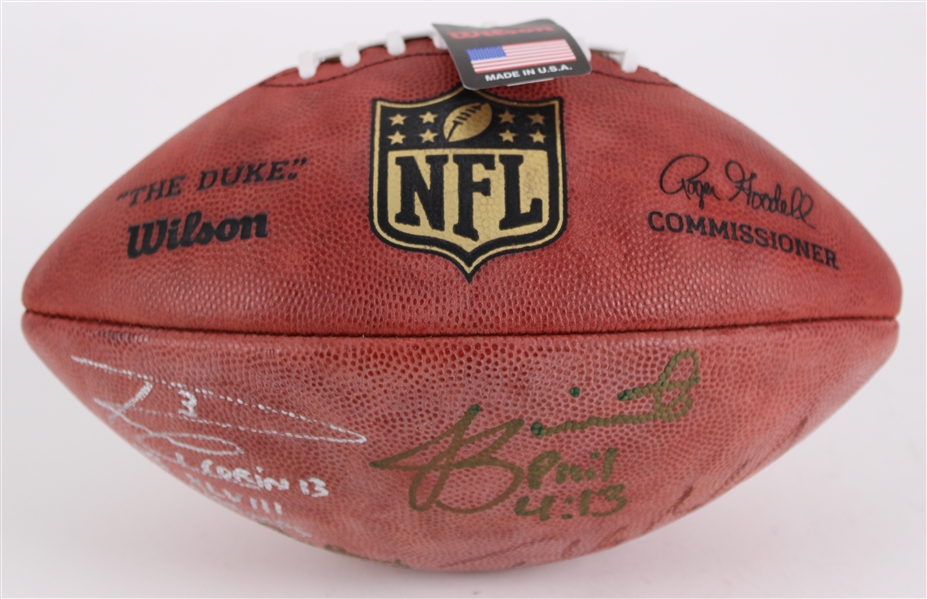 2016 Russell Wilson Jameis Winston Teddy Bridgewater Team Irvin Pro Bowl Quarterbacks Multi Signed ONFL Goodell Football (JSA / Pepper Burruss Collection)