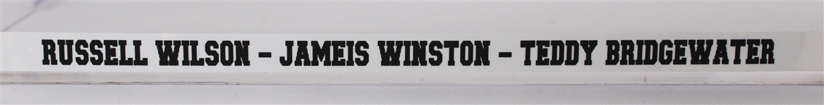 2016 Russell Wilson Jameis Winston Teddy Bridgewater Team Irvin Pro Bowl Quarterbacks Multi Signed ONFL Goodell Football (JSA / Pepper Burruss Collection)