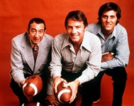 1971 Monday Night Football Game Used ONFL Rozelle White Striped Variation Football (MEARS LOA / Pepper Burruss Collection)
