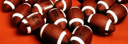 1971 Monday Night Football Game Used ONFL Rozelle White Striped Variation Football (MEARS LOA / Pepper Burruss Collection)