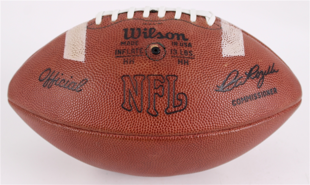 1975 Official NFL Pete Rozelle Football w/ Partial White Stripes (MEARS LOA / Pepper Burruss Collection)