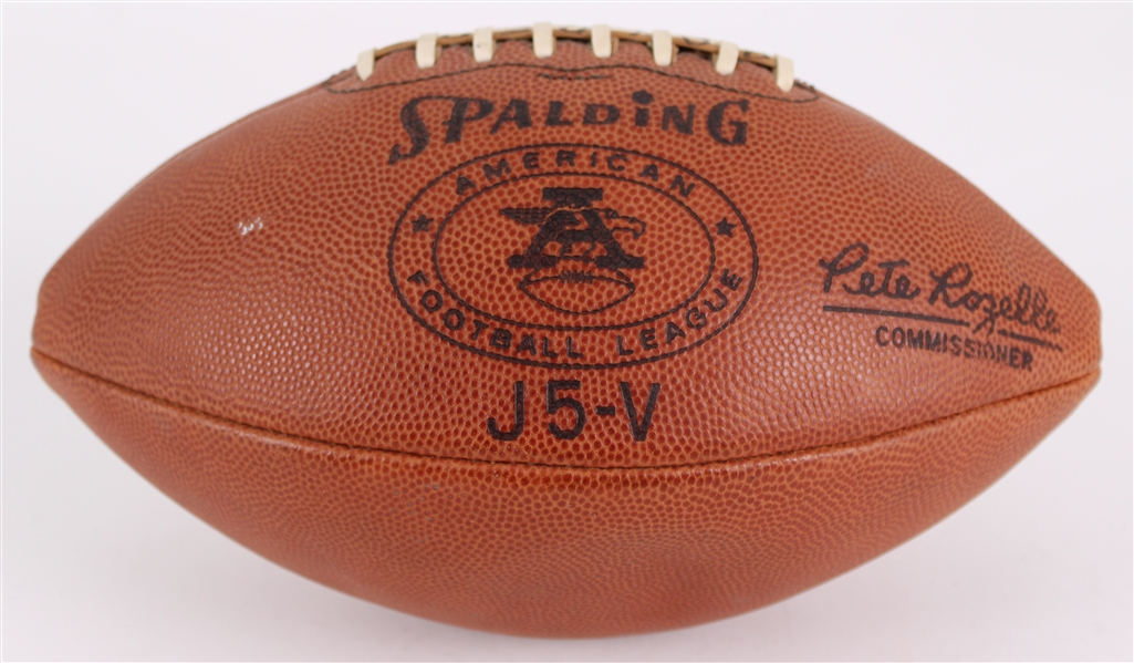1966-69 Oakland Raiders Game Used OAFL Rozelle Football (MEARS LOA / Pepper Burruss Collection)