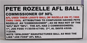 1966-69 Oakland Raiders Game Used OAFL Rozelle Football (MEARS LOA / Pepper Burruss Collection)
