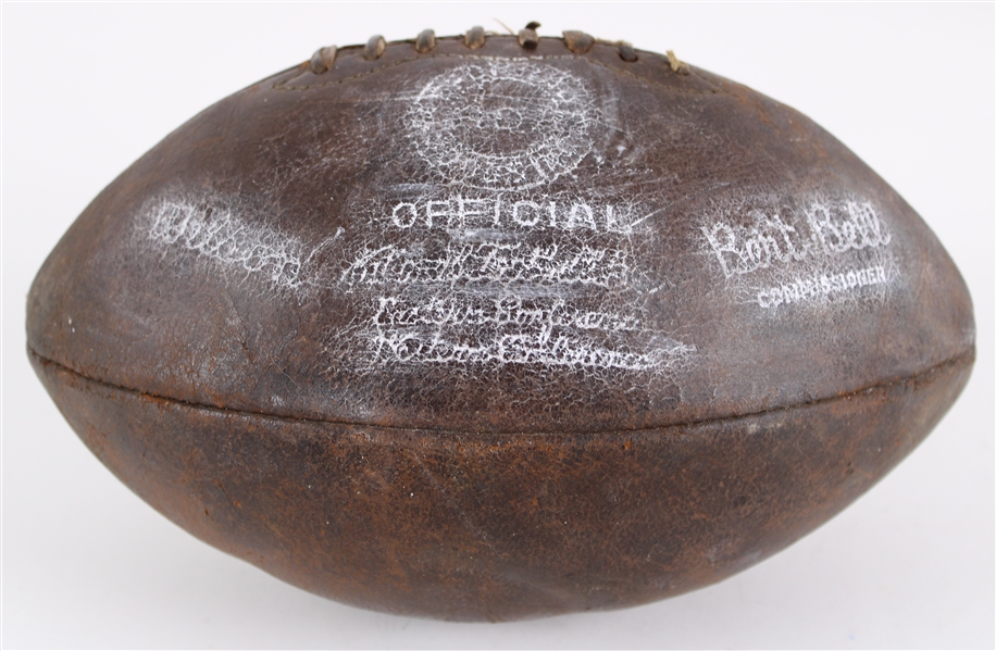 1945-59 Game Used ONFL Bert Bell Football (MEARS LOA / Pepper Burruss Collection)