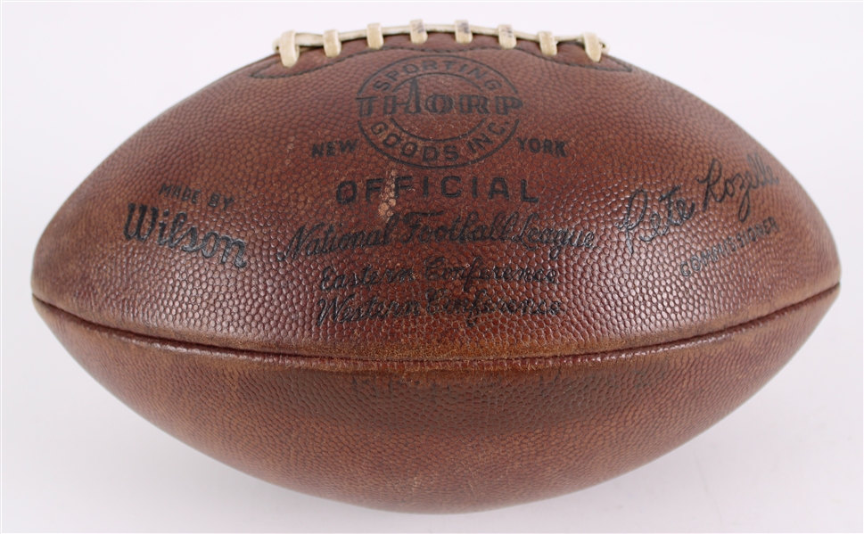 1969 Game Used ONFL Pete Rozelle Football (MEARS LOA / Pepper Burruss Collection)