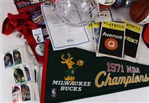 1990s-2000s Milwaukee Bucks Memorabilia, Trading Cards & more (Lot of 35+)