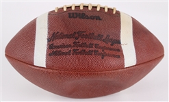 1974 Monday Night Football Game Used ONFL Rozelle White Striped Variation Football (MEARS LOA / Pepper Burruss Collection)