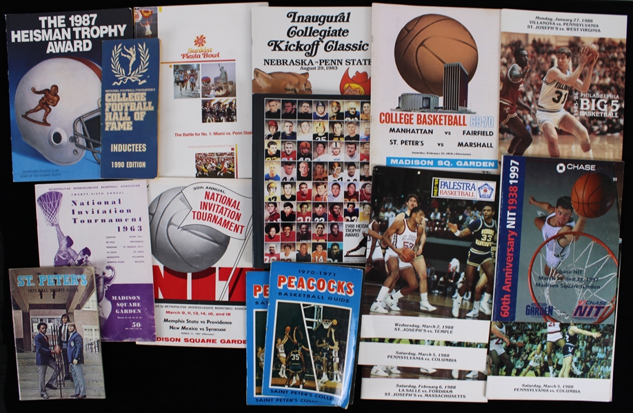 1960s-1990s College Football & Basketball Programs, Media Guides & more (Lot of 40+)