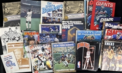 1970s-2000s MLB, NBA, NFL Yearbooks, Scorebooks, Media Guides & more (Lot of 65+)