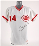 1985-86 Pete Rose Cincinnati Reds Signed Game Worn Home Jersey (MEARS A10 / William Henderson Letter) *JSA*