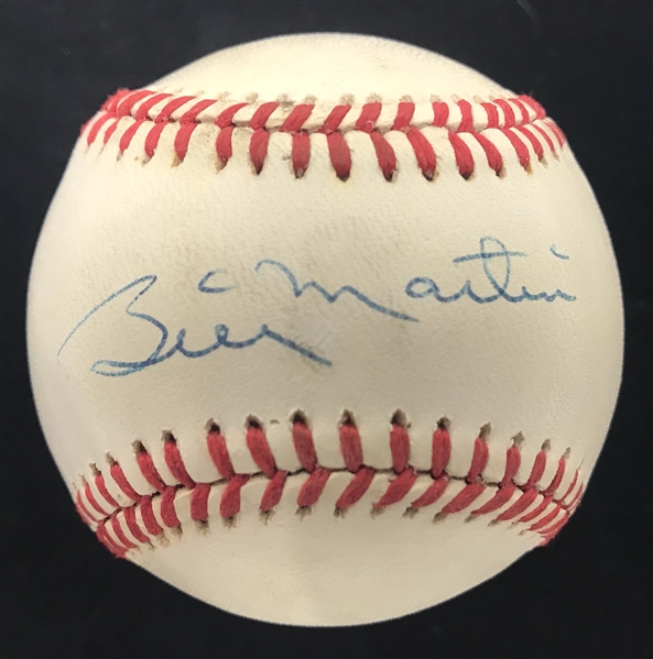 1984-89 Billy Martin New York Yankees Signed OAL Brown Baseball (*JSA Full Letter*)