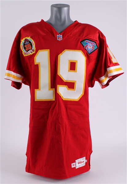 1994 Joe Montana Kansas City Chiefs Professional Model Home Jersey (MEARS LOA)