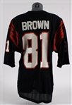1985-86 Eddie Brown Cincinnati Bengals Game Worn Home Jersey (MEARS A10)
