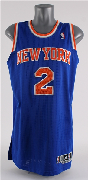 2013 (April 7) Raymond Felton New York Knicks Game Worn Road Jersey (MEARS LOA / Steiner)