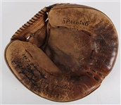 1957 Joe Pignatano Brooklyn Dodgers Signed Spalding Game Used Catcher's Mitt (MEARS LOA / JSA)