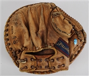 1957 Joe Pignatano Brooklyn Dodgers Signed Spalding Game Used Catcher's Mitt (MEARS LOA / JSA)