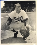 1957 Joe Pignatano Brooklyn Dodgers Signed Spalding Game Used Catcher's Mitt (MEARS LOA / JSA)