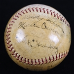 1934 AL Champion Detroit Tigers Team Signed OAL Harridge Baseball w/ 16 Signatures Including Hank Greenberg, Mickey Cochrane, Charlie Gehringer & More (JSA Full Letter)