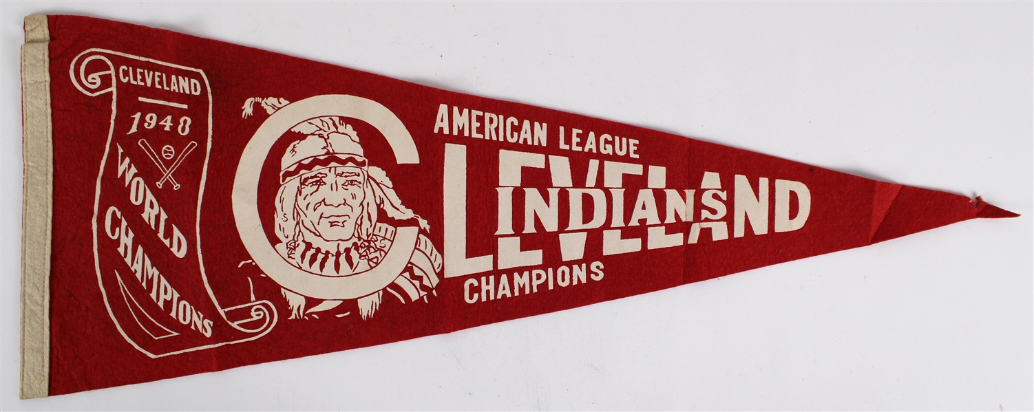 1948 Cleveland Indians World Champions Full Size Pennant