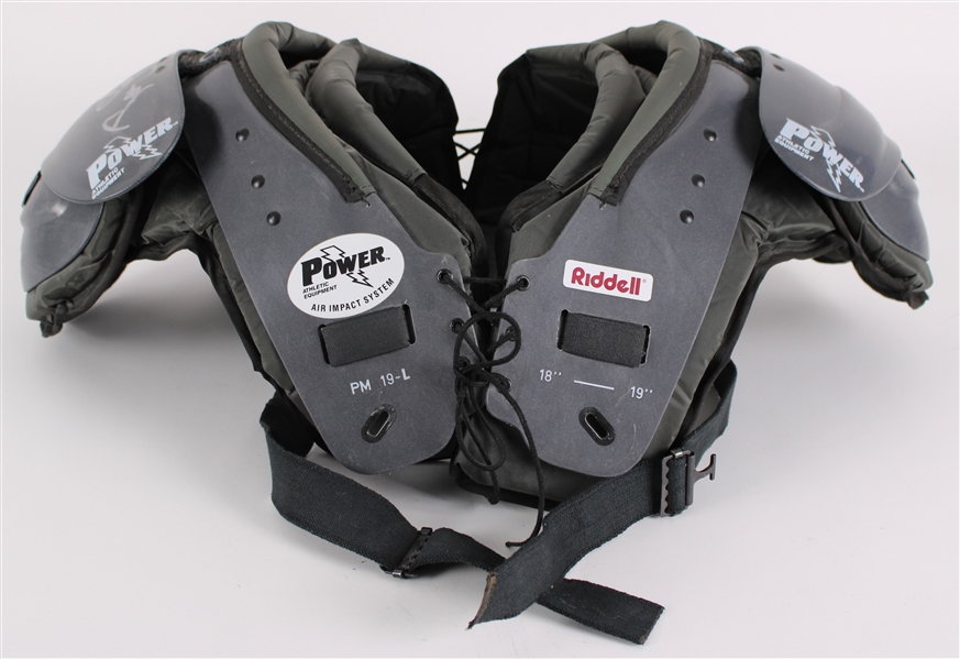1993-94 Ronnie Lott New York Jets Signed Riddell Shoulder Pads (MEARS LOA  / JSA / Pepper Burruss Collection)