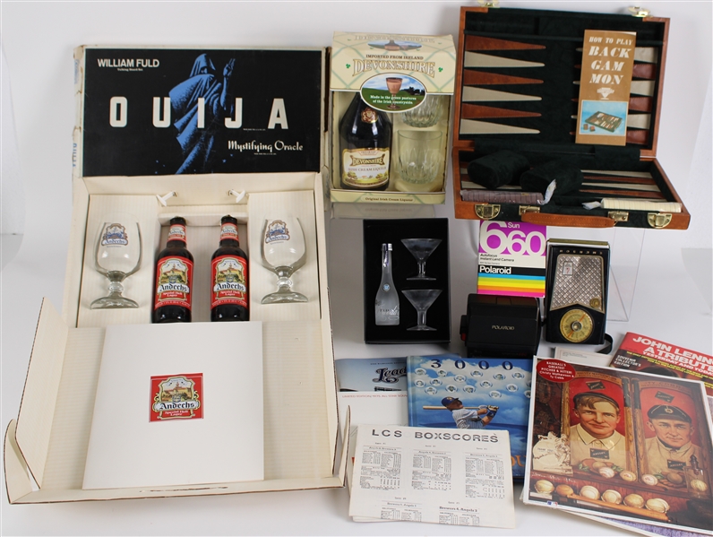 1960s-2000s Americana & Baseball Memorabilia Collection - Lot of 15 w/ Ouija Board, Polaroid Camera, All Star Game Programs & More