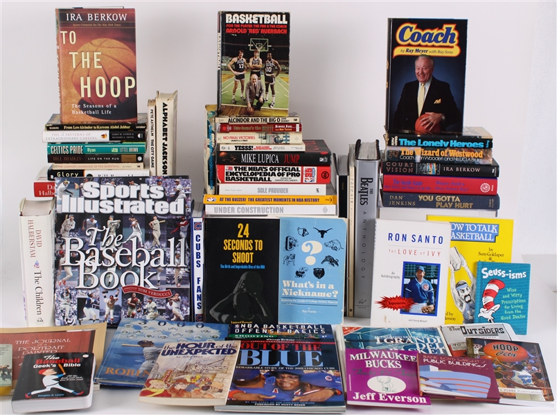 1940s-1990s Basketball, Baseball Books & more (Lot of 63)