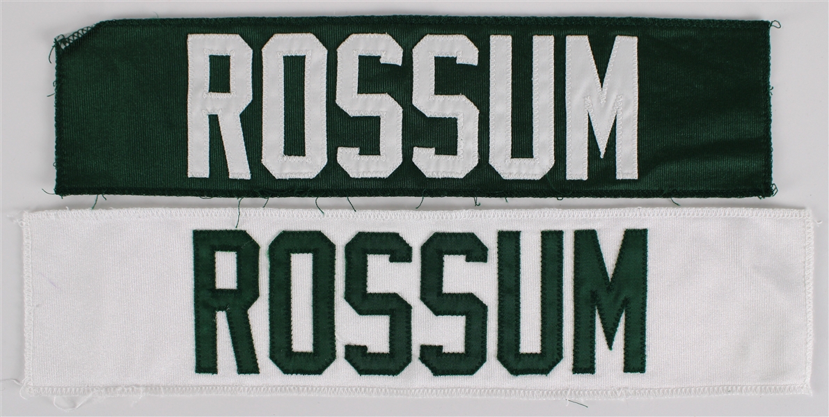 2000-2001 Allen Rossum Green Bay Packers Jersey Name Plates (Lot of 2)