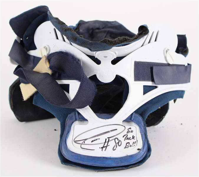 2003 Donald Driver Green Bay Packers Signed Neck Brace (MEARS LOA / JSA / Pepper Burruss Collection)