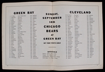1938 Green Bay Packers Cleveland Rams City Stadium Game Program (Pepper Burruss Collection)