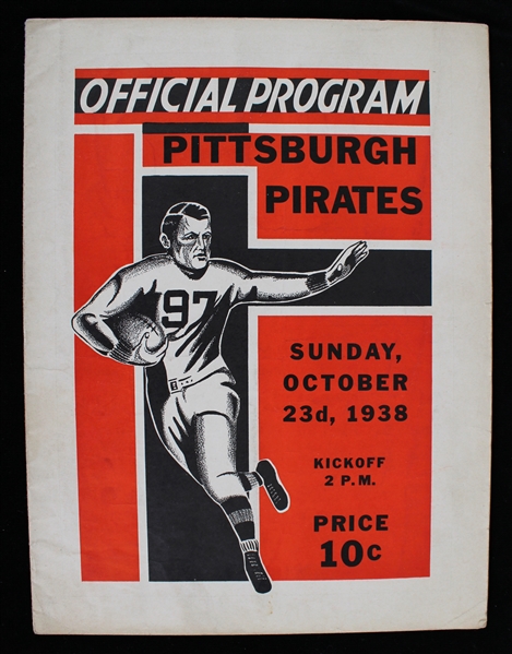 1938 Green Bay Packers Pittsburgh Steelers City Stadium Game Program (Pepper Burruss Collection)