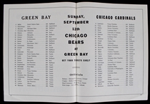 1937 Green Bay Packers Chicago Cardinals City Stadium Game Program (Pepper Burruss Collection)