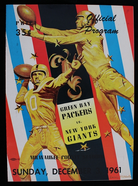 1961 Green Bay Packers New York Giants Milwaukee County Stadium Game Program (Pepper Burruss Collection)