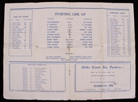 1932 Green Bay Packers Kamehameha Alumni Honolulu Stadium Exhibition Game Program (Pepper Burruss Collection)