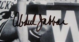 1970's Kareem Abdul Jabbar Bob Dandridge Milwaukee Bucks Signed Oversize Mounted Photos - Lot of 2 (JSA)