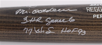 2008 Reggie Jackson New York Yankees Signed & Multi Inscribed Adirondack Bat (JSA / MLB Hologram)