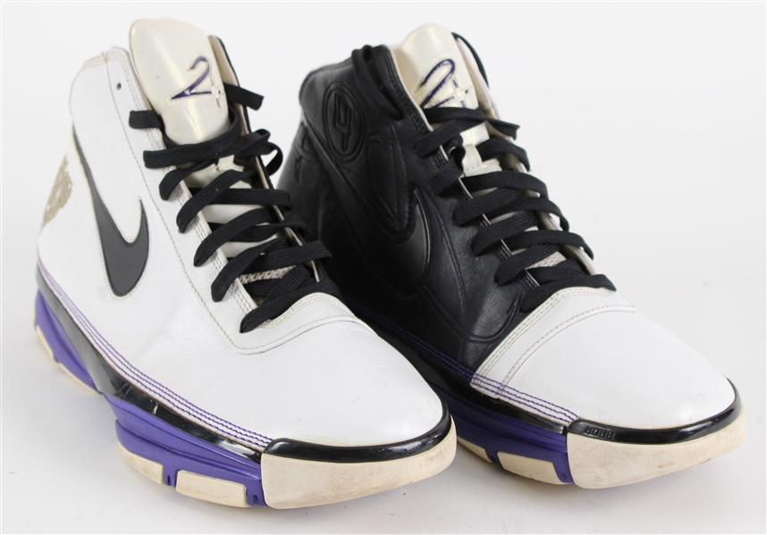 2007 Kobe Bryant Los Angeles Lakers Preseason Game Worn Nike Zoom Kobe II Sneakers (MEARS LOA)