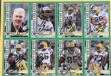 2008 Mike McCarthy, Aaron Rodgers, Donald Driver & more GB Packers Signed 15x22 Framed Uncut Card Sheet (JSA / Pepper Burruss Collection)