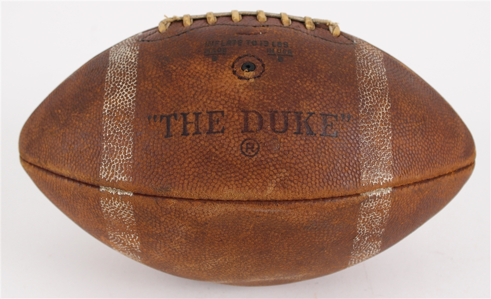 1969 Game Used ONFL Rozelle Night Game Football w/ White Stripes (MEARS LOA / Pepper Burruss Collection)
