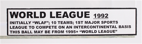 1991-92 World League Official Mike Lynn President Football (MEARS LOA / Pepper Burruss Collection)