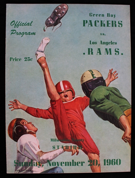 1960 Green Bay Packers Los Angeles Rams Milwaukee County Stadium Game Program (Pepper Burruss Collection)