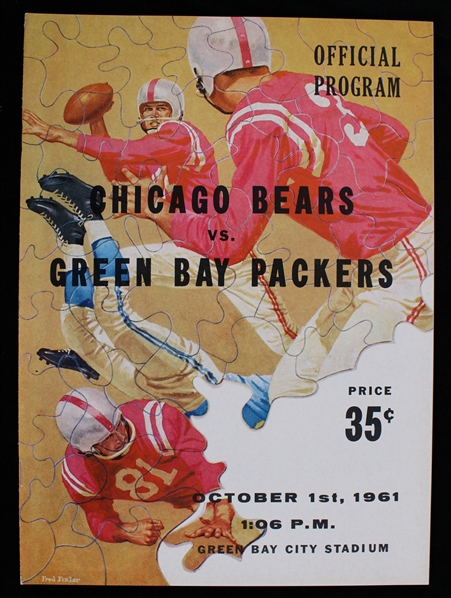 1961 Green Bay Packers Chicago Bears New City Stadium Game Program (Pepper Burruss Collection)