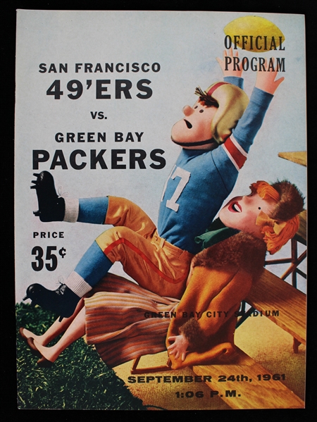 1961 Green Bay Packers San Francisco 49ers New City Stadium Game Program (Pepper Burruss Collection)