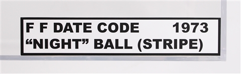 1973 Game Used ONFL Rozelle Night Game Football w/ White Stripes (MEARS LOA / Pepper Burruss Collection)