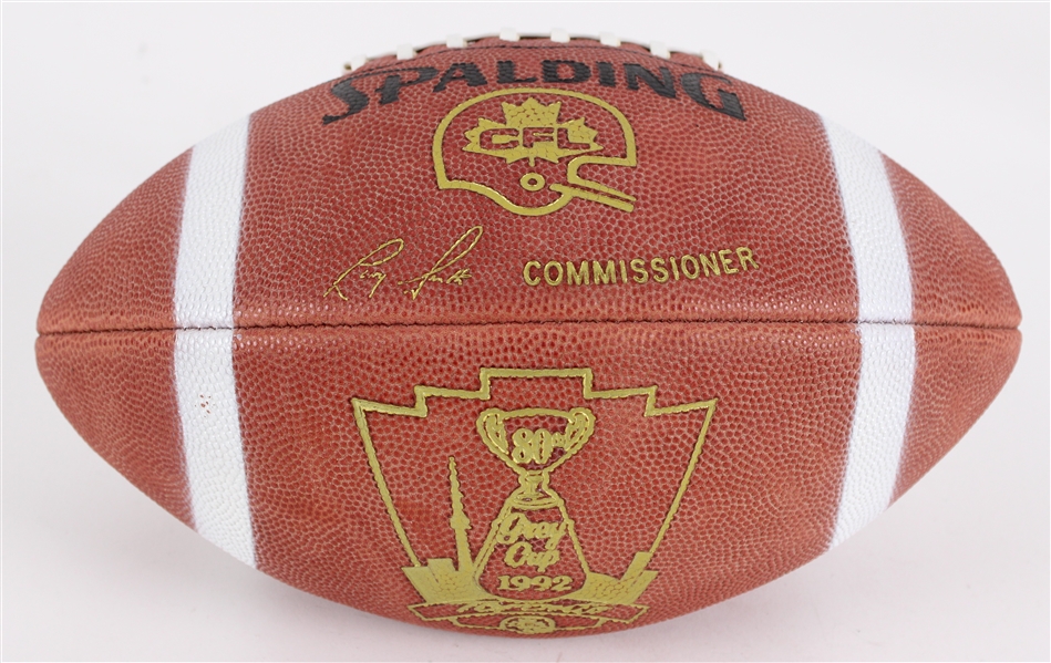 1992 Grey Cup Canadian Football League Official Larry Smith Football (MEARS LOA / Pepper Burruss Collection)