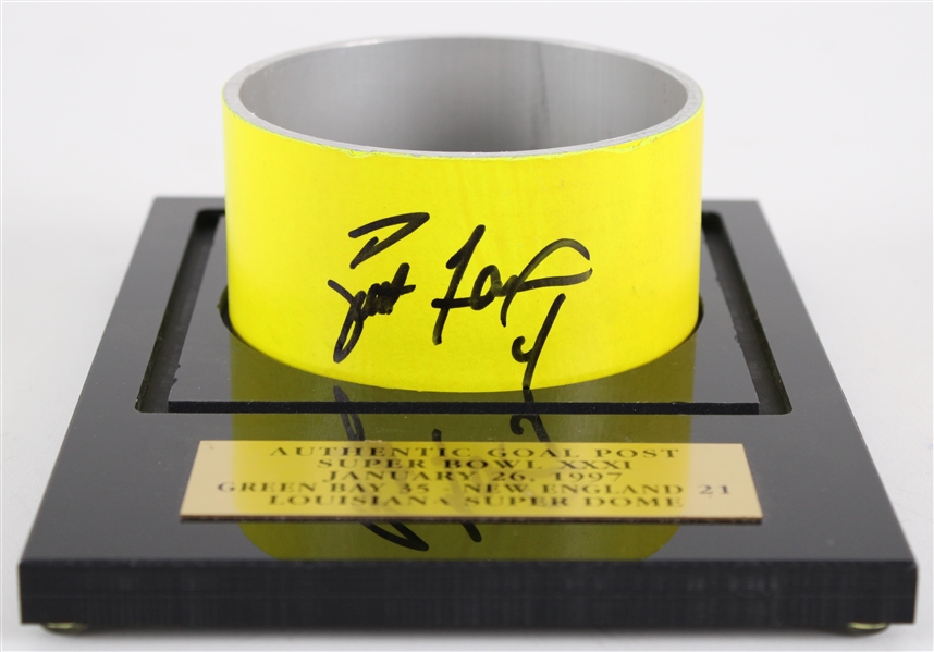 1997 Brett Favre Green Bay Packers Signed Super Bowl XXXI Game Used Louisiana Super Dome Goal Post Section (MEARS LOA / JSA / Pepper Burruss Collection)